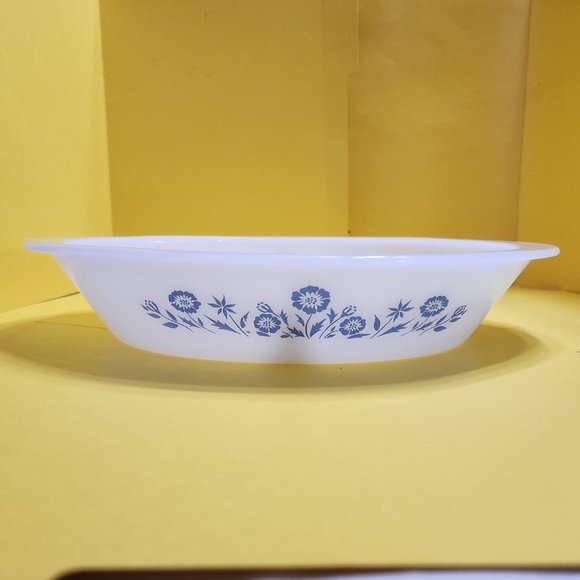Glasbake Divided Dish 12" x 8.5" Maid of Honor line Blue Floral Vintage 🌼💙 - Picture 1 of 12